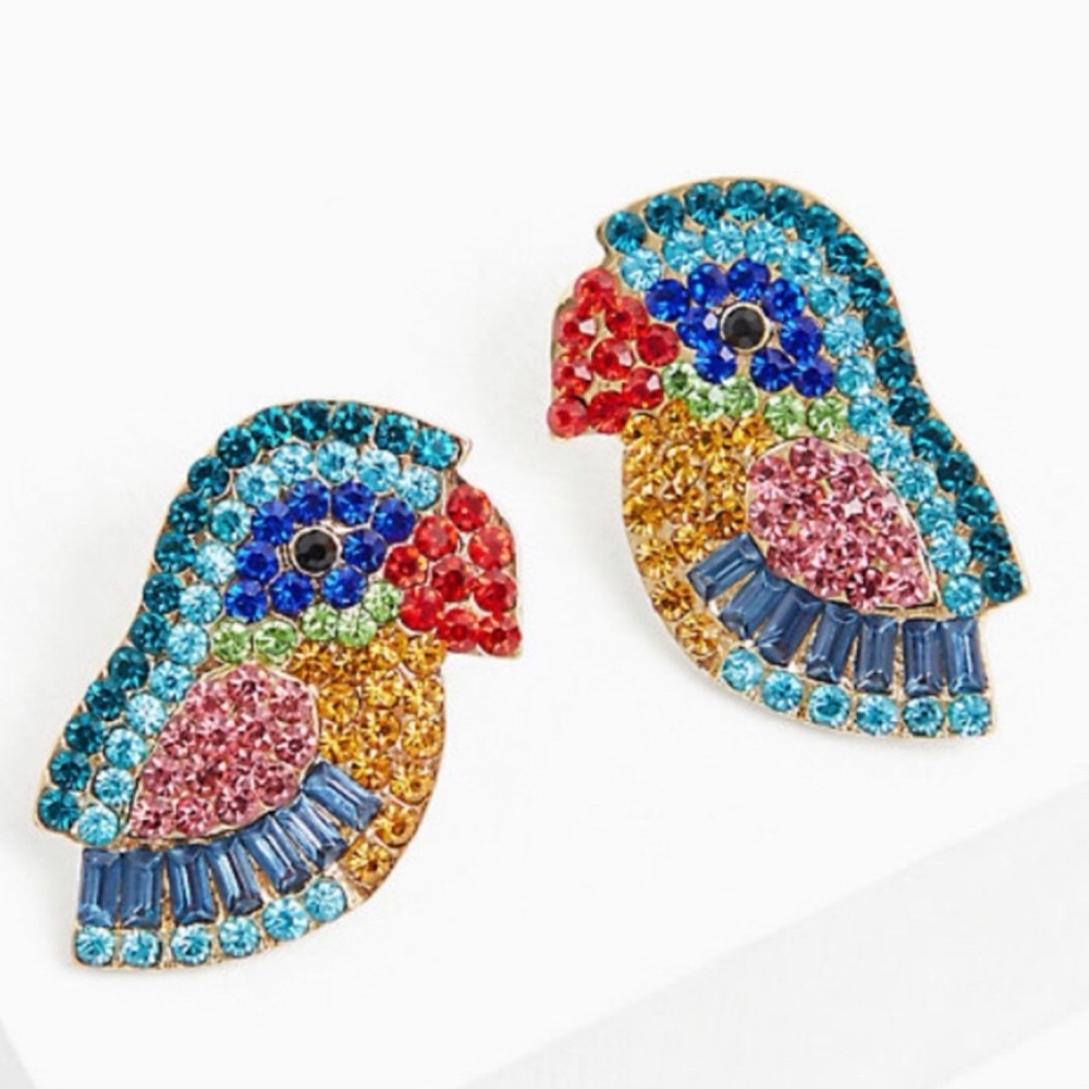 🆕 🌹2/$20🌹 Multi Faux Stone Parrot
Statement Earrings NWT Torrid New!